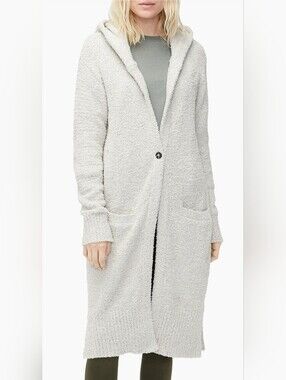 UGG Judith Hooded Cardigan longline sweater In Driftwood M/L
